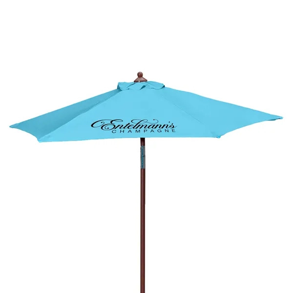 7' Wood Look Tilting Market Umbrella Kit (1 Imprint) - 7' Wood Look Tilting Market Umbrella Kit (1 Imprint) - Image 5 of 19