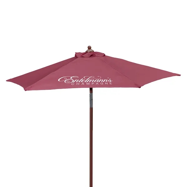 7' Wood Look Tilting Market Umbrella Kit (1 Imprint) - 7' Wood Look Tilting Market Umbrella Kit (1 Imprint) - Image 6 of 19