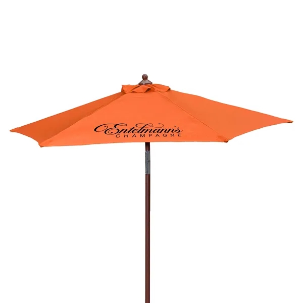 7' Wood Look Tilting Market Umbrella Kit (1 Imprint) - 7' Wood Look Tilting Market Umbrella Kit (1 Imprint) - Image 7 of 19