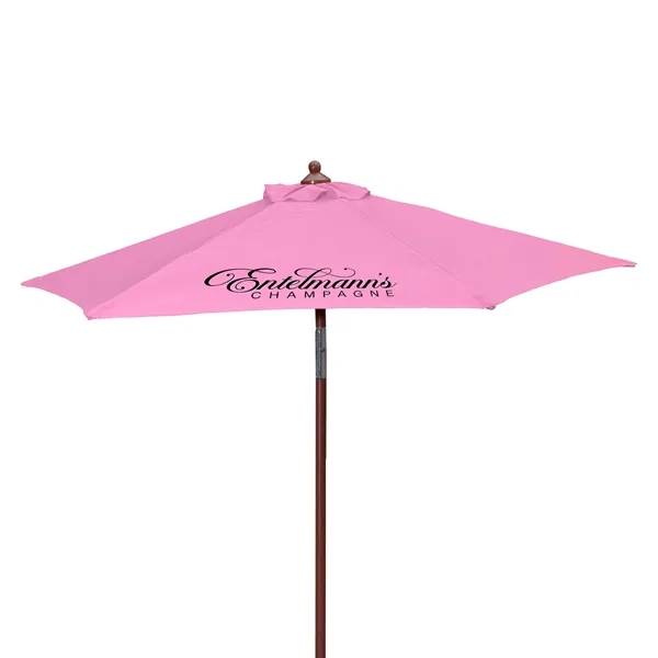 7' Wood Look Tilting Market Umbrella Kit (1 Imprint) - 7' Wood Look Tilting Market Umbrella Kit (1 Imprint) - Image 8 of 19