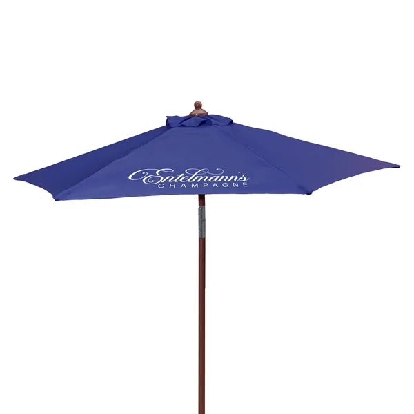 7' Wood Look Tilting Market Umbrella Kit (1 Imprint) - 7' Wood Look Tilting Market Umbrella Kit (1 Imprint) - Image 10 of 19