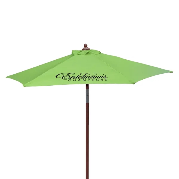 7' Wood Look Tilting Market Umbrella Kit (1 Imprint) - 7' Wood Look Tilting Market Umbrella Kit (1 Imprint) - Image 11 of 19