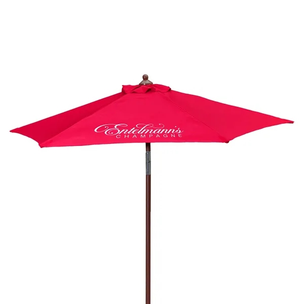 7' Wood Look Tilting Market Umbrella Kit (1 Imprint) - 7' Wood Look Tilting Market Umbrella Kit (1 Imprint) - Image 15 of 19