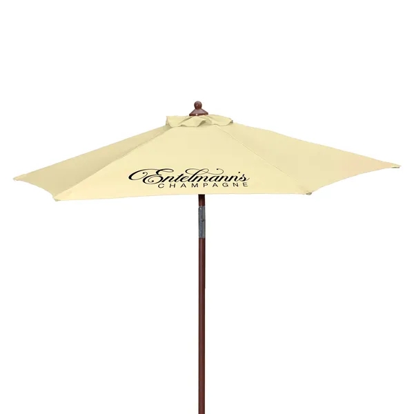 7' Wood Look Tilting Market Umbrella Kit (1 Imprint) - 7' Wood Look Tilting Market Umbrella Kit (1 Imprint) - Image 16 of 19