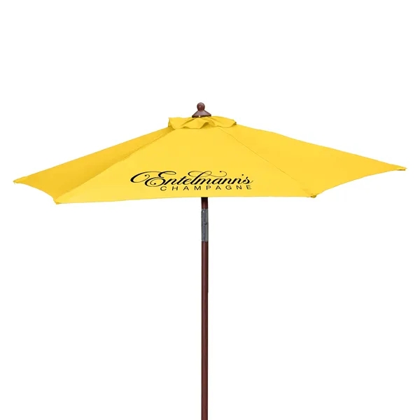 7' Wood Look Tilting Market Umbrella Kit (1 Imprint) - 7' Wood Look Tilting Market Umbrella Kit (1 Imprint) - Image 18 of 19