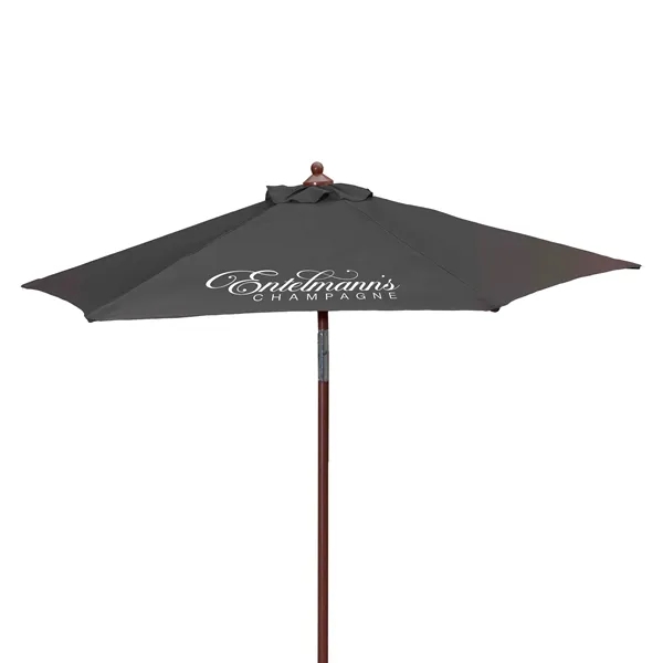 7' Wood Look Tilting Market Umbrella Kit (1 Imprint) - 7' Wood Look Tilting Market Umbrella Kit (1 Imprint) - Image 19 of 19