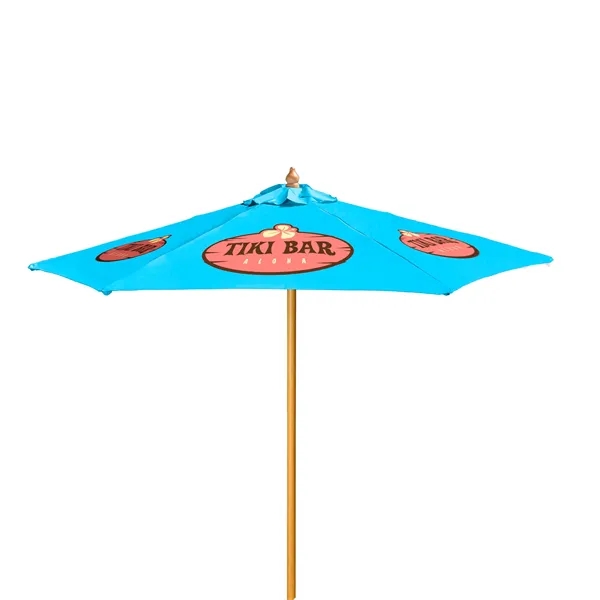 7' Wood Market Umbrella Kit (6 Imprints) - 7' Wood Market Umbrella Kit (6 Imprints) - Image 9 of 23