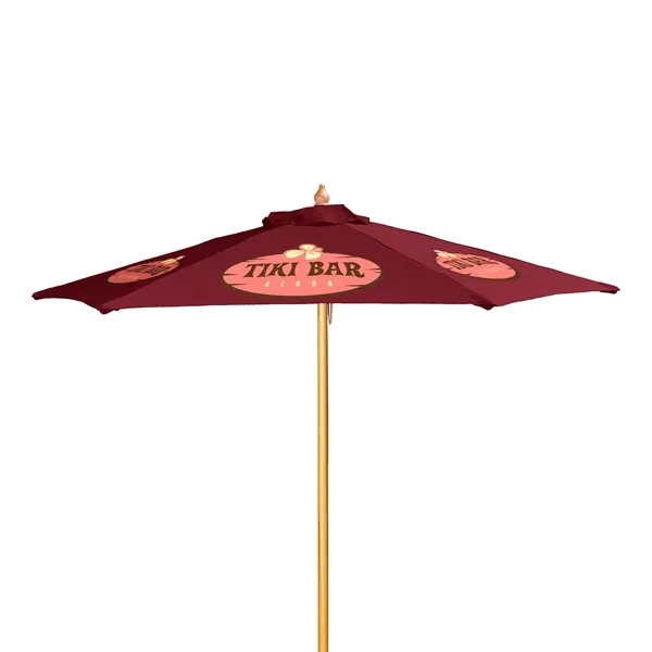 7' Wood Market Umbrella Kit (6 Imprints) - 7' Wood Market Umbrella Kit (6 Imprints) - Image 10 of 23