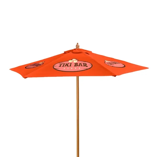 7' Wood Market Umbrella Kit (6 Imprints) - 7' Wood Market Umbrella Kit (6 Imprints) - Image 11 of 23