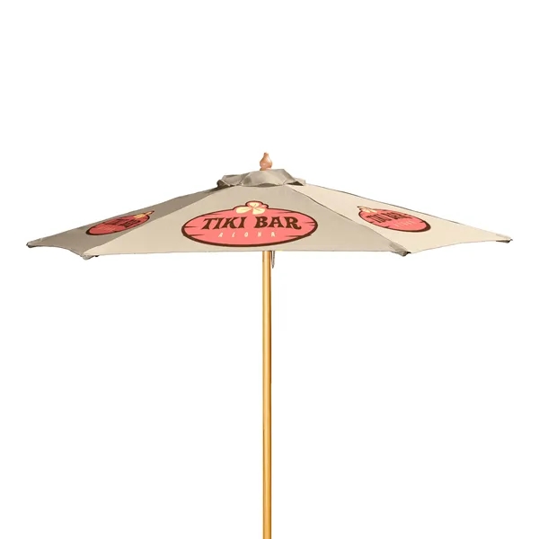 7' Wood Market Umbrella Kit (6 Imprints) - 7' Wood Market Umbrella Kit (6 Imprints) - Image 13 of 23
