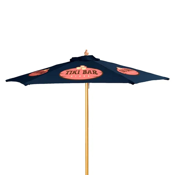 7' Wood Market Umbrella Kit (6 Imprints) - 7' Wood Market Umbrella Kit (6 Imprints) - Image 14 of 23