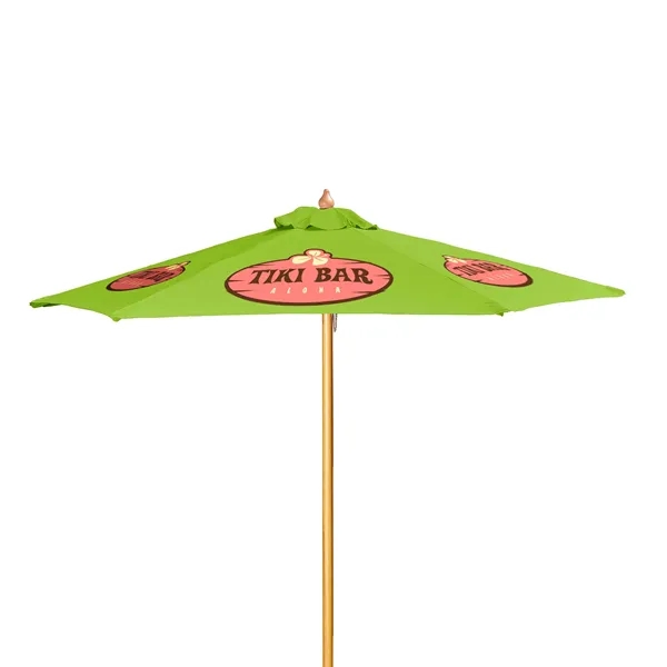 7' Wood Market Umbrella Kit (6 Imprints) - 7' Wood Market Umbrella Kit (6 Imprints) - Image 15 of 23