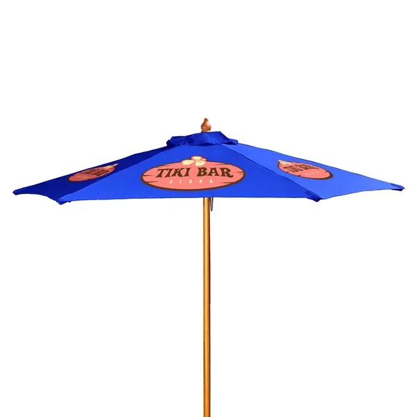 7' Wood Market Umbrella Kit (6 Imprints) - 7' Wood Market Umbrella Kit (6 Imprints) - Image 17 of 23