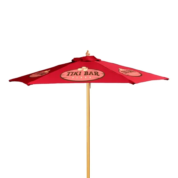 7' Wood Market Umbrella Kit (6 Imprints) - 7' Wood Market Umbrella Kit (6 Imprints) - Image 19 of 23