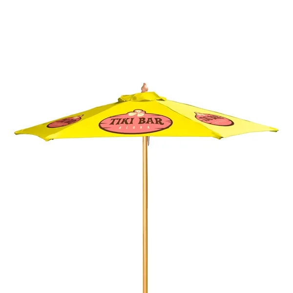 7' Wood Market Umbrella Kit (6 Imprints) - 7' Wood Market Umbrella Kit (6 Imprints) - Image 22 of 23