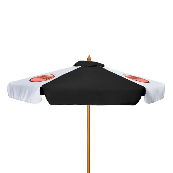 7' Wood Market Umbrella Kit with Valance (3 Imprints) - 7' Wood Market Umbrella Kit with Valance (3 Imprints) - Image 11 of 15