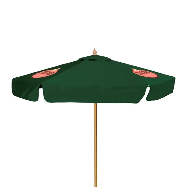 7' Wood Market Umbrella Kit with Valance (3 Imprints) - 7' Wood Market Umbrella Kit with Valance (3 Imprints) - Image 13 of 15