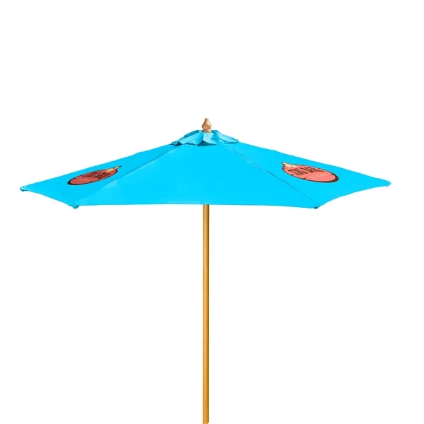 7' Wood Market Umbrella Kit (3 Imprints) - 7' Wood Market Umbrella Kit (3 Imprints) - Image 9 of 23
