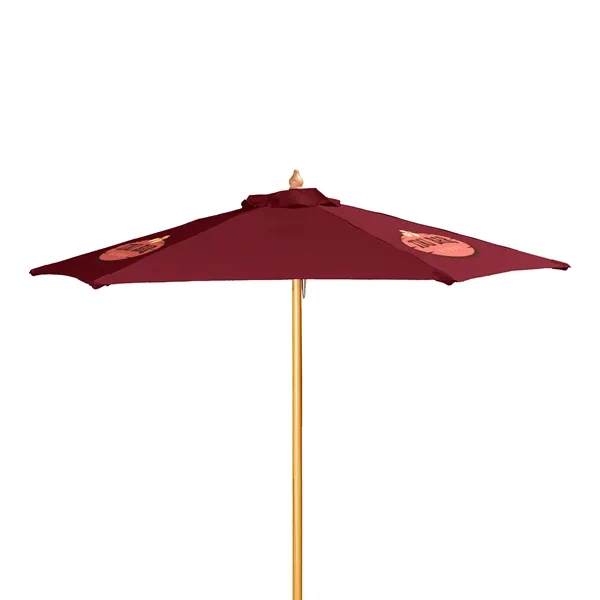7' Wood Market Umbrella Kit (3 Imprints) - 7' Wood Market Umbrella Kit (3 Imprints) - Image 10 of 23