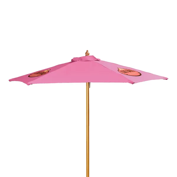 7' Wood Market Umbrella Kit (3 Imprints) - 7' Wood Market Umbrella Kit (3 Imprints) - Image 12 of 23