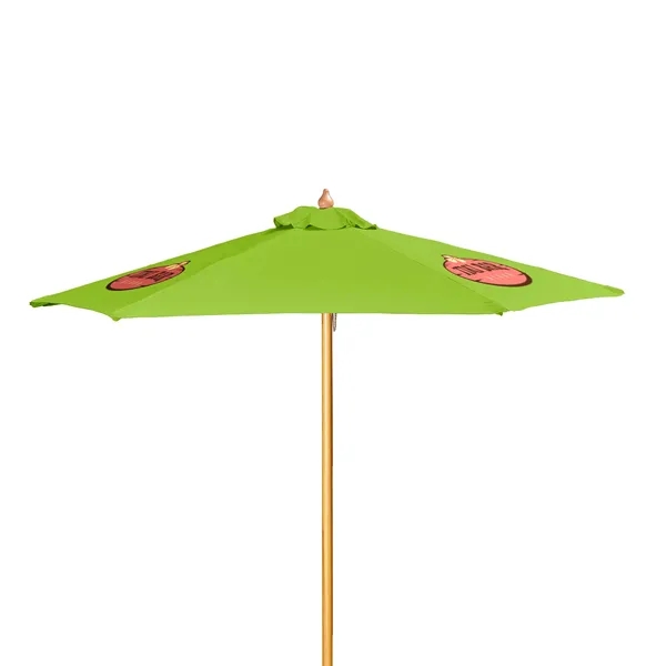 7' Wood Market Umbrella Kit (3 Imprints) - 7' Wood Market Umbrella Kit (3 Imprints) - Image 15 of 23