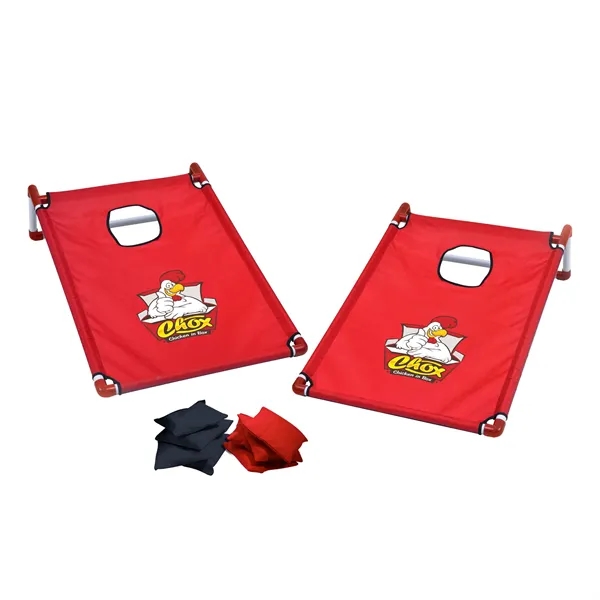 Portable Cornhole, 4 Black & Red Bean Bags - Portable Cornhole, 4 Black & Red Bean Bags - Image 3 of 4