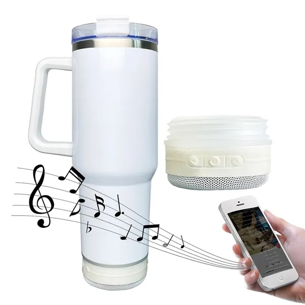 40 Oz. Double Wall Tumbler with Wireless Speaker and Handle - 40 Oz. Double Wall Tumbler with Wireless Speaker and Handle - Image 4 of 4