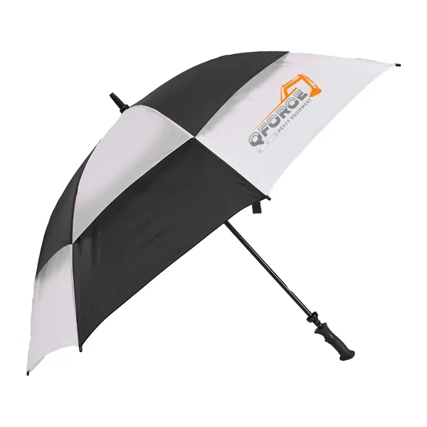 Challenger Checkerboard Panels Umbrella  (1 Imprint) - Challenger Checkerboard Panels Umbrella  (1 Imprint) - Image 10 of 11