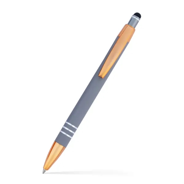 Penny Stylus Satin Soft Touch Click Metal Pen - Copper Accen - Penny Stylus Satin Soft Touch Click Metal Pen - Copper Accen - Image 3 of 10
