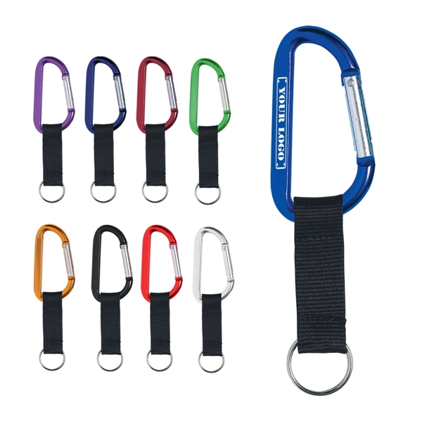 Anodized Carabiner Strap Key Chain - Anodized Carabiner Strap Key Chain - Image 0 of 0