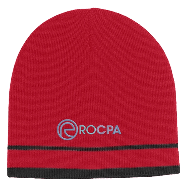 Knit Beanie With Double Stripe - Knit Beanie With Double Stripe - Image 5 of 10