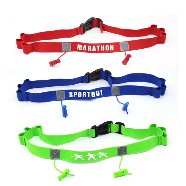 RACE NUMBER BELT WITH 6 ENERGY GEL HOLDERS - RACE NUMBER BELT WITH 6 ENERGY GEL HOLDERS - Image 1 of 7