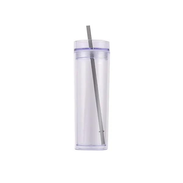 15 Oz Insulated Double Wall Plastic Tumbler with Lids and St - 15 Oz Insulated Double Wall Plastic Tumbler with Lids and St - Image 2 of 8