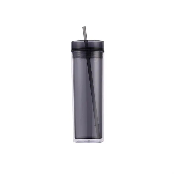 15 Oz Insulated Double Wall Plastic Tumbler with Lids and St - 15 Oz Insulated Double Wall Plastic Tumbler with Lids and St - Image 3 of 8