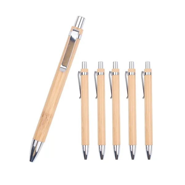 Eco Retractable Bamboo Pen - Eco Retractable Bamboo Pen - Image 2 of 2
