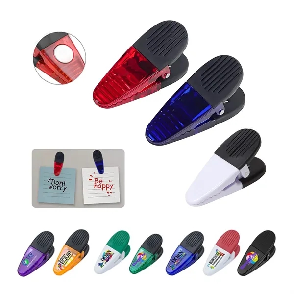 Magnetic Clip Memo Holder with Refrigerator Magnets - Magnetic Clip Memo Holder with Refrigerator Magnets - Image 0 of 5