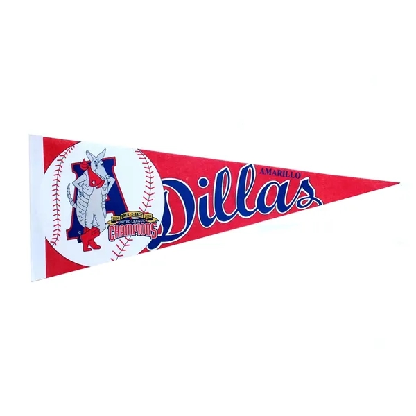 4" x 10" Single Faced Felt Pennant Flag w/ Sewn Strip - 4" x 10" Single Faced Felt Pennant Flag w/ Sewn Strip - Image 0 of 0