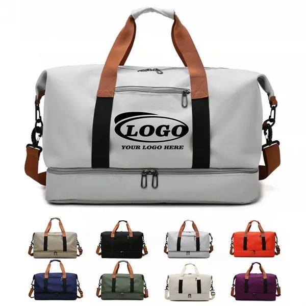 Dry Wet Separated Travel Duffel Bag with Shoe Compartment - Dry Wet Separated Travel Duffel Bag with Shoe Compartment - Image 0 of 12