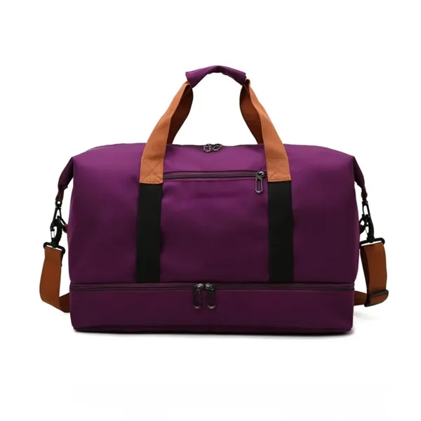 Dry Wet Separated Travel Duffel Bag with Shoe Compartment - Dry Wet Separated Travel Duffel Bag with Shoe Compartment - Image 8 of 12
