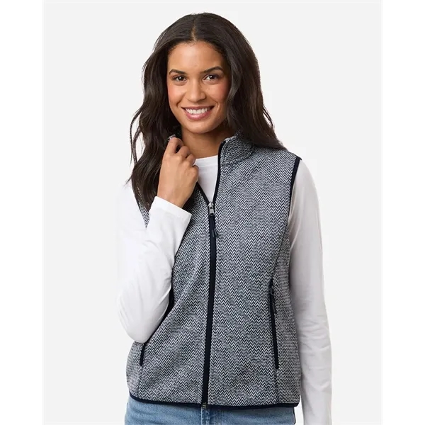 North End Women's Jasper Jacquard Fleece Vest - North End Women's Jasper Jacquard Fleece Vest - Image 0 of 6