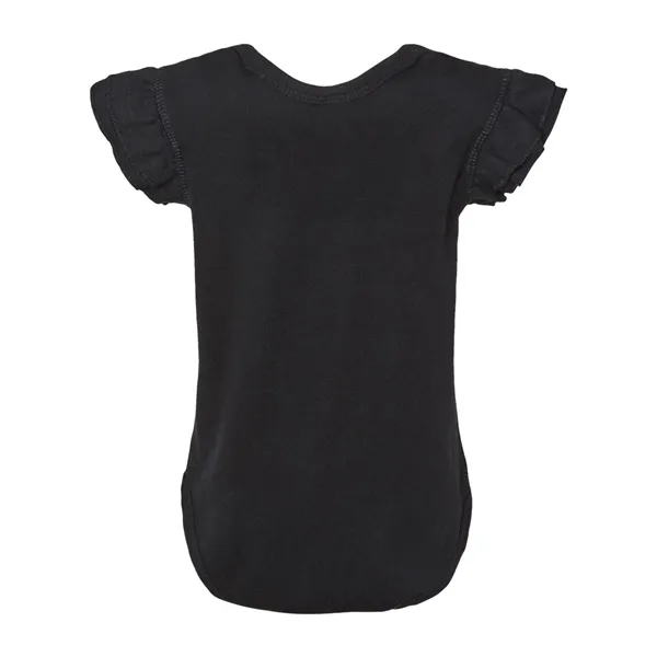Rabbit Skins Infant Flutter Sleeve Baby Rib Bodysuit - Rabbit Skins Infant Flutter Sleeve Baby Rib Bodysuit - Image 2 of 10