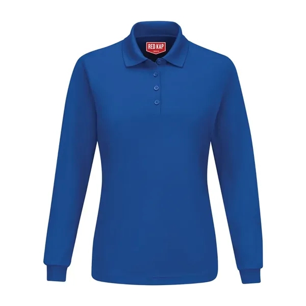Red Kap Women's Long Sleeve Performance Knit Polo - Red Kap Women's Long Sleeve Performance Knit Polo - Image 7 of 8