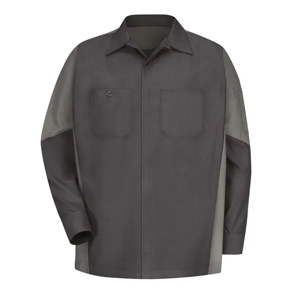 Red Kap Men's Long Sleeve Automotive Crew Shirt - Red Kap Men's Long Sleeve Automotive Crew Shirt - Image 11 of 17