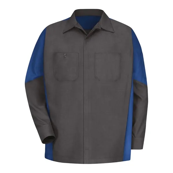 Red Kap Men's Long Sleeve Automotive Crew Shirt - Red Kap Men's Long Sleeve Automotive Crew Shirt - Image 14 of 17