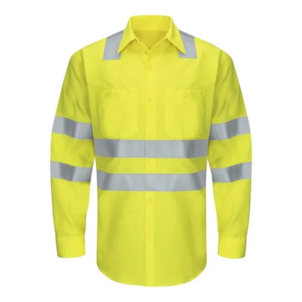 Red Kap Men's Tall Enhanced & Hi-Visibility Long Sleeve W... - Red Kap Men's Tall Enhanced & Hi-Visibility Long Sleeve W... - Image 1 of 10