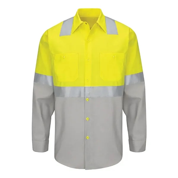 Red Kap Men's Tall Enhanced & Hi-Visibility Long Sleeve W... - Red Kap Men's Tall Enhanced & Hi-Visibility Long Sleeve W... - Image 5 of 10