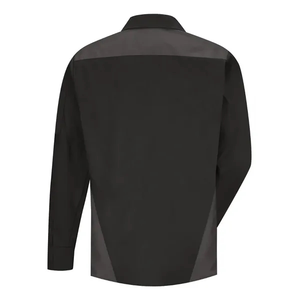 Red Kap Men's Tall Long Sleeve Tri-Color Shop Shirt - Red Kap Men's Tall Long Sleeve Tri-Color Shop Shirt - Image 2 of 6