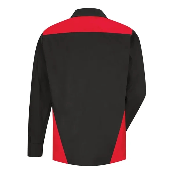 Red Kap Men's Tall Long Sleeve Tri-Color Shop Shirt - Red Kap Men's Tall Long Sleeve Tri-Color Shop Shirt - Image 4 of 6