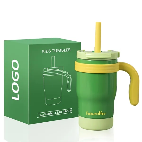 14Oz Kids Insulated Tumbler With Handle & Straws - 14Oz Kids Insulated Tumbler With Handle & Straws - Image 3 of 5