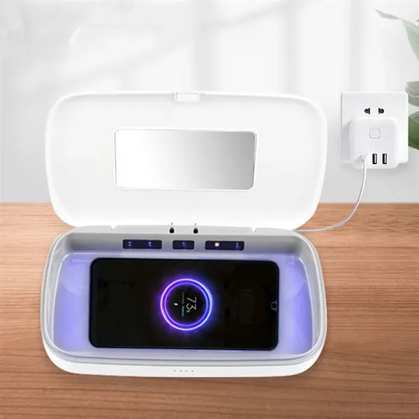 Multi-Function UV Phone Sanitizer With Wireless Charging - Multi-Function UV Phone Sanitizer With Wireless Charging - Image 3 of 5